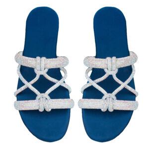 Elegance Crystal Strap Slippers