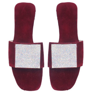 Midnight Glow Velvet Slides