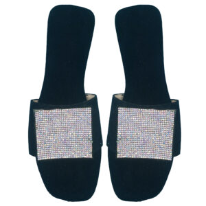 Midnight Glow Velvet Slides