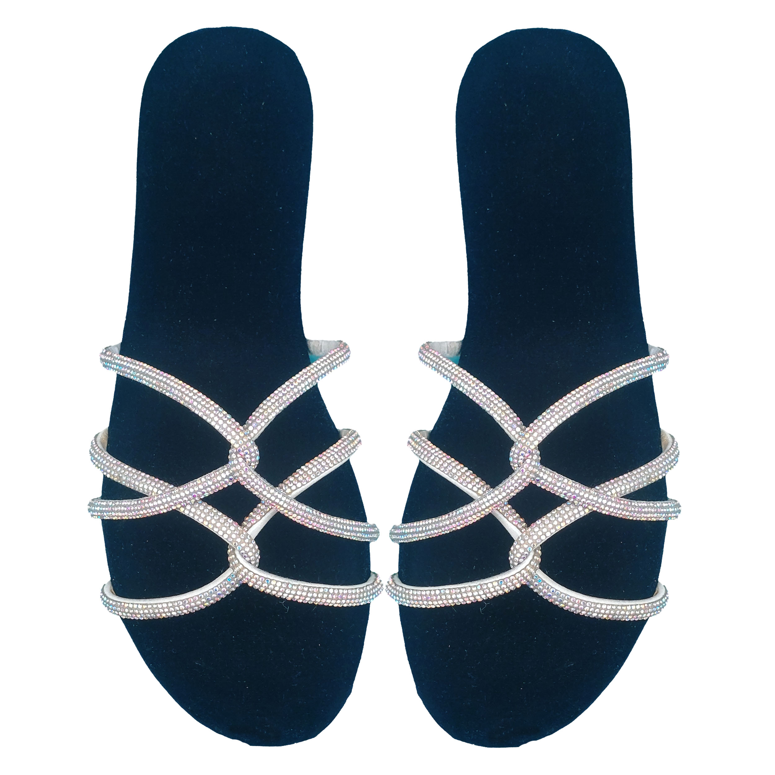 Opal Spark Velvet Slippers