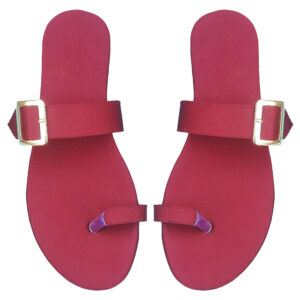 Elegant Buckle Strap Slippers