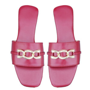 Royal Maroon Buckle Slides