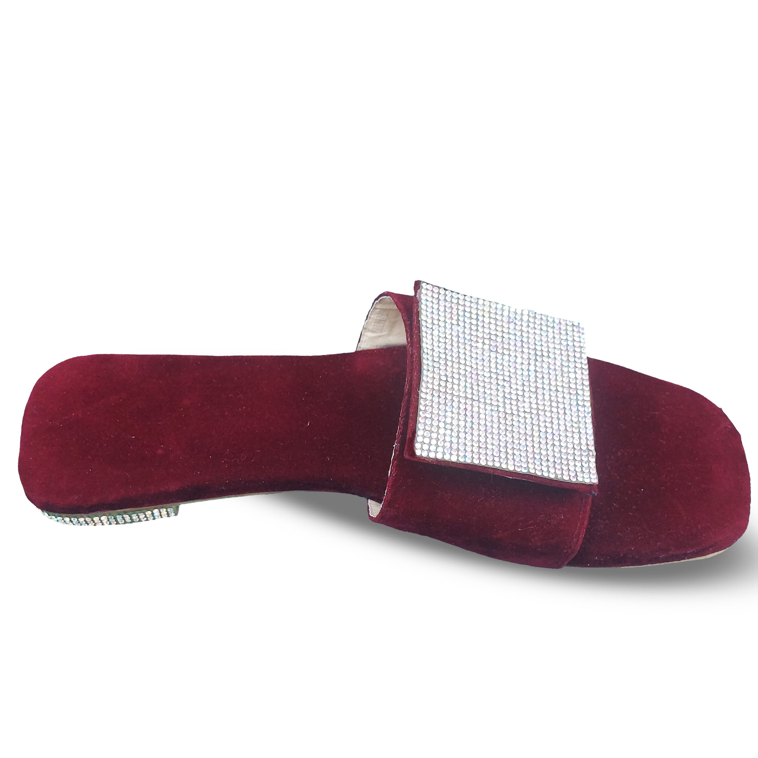 Midnight Glow Velvet Slides - Image 3