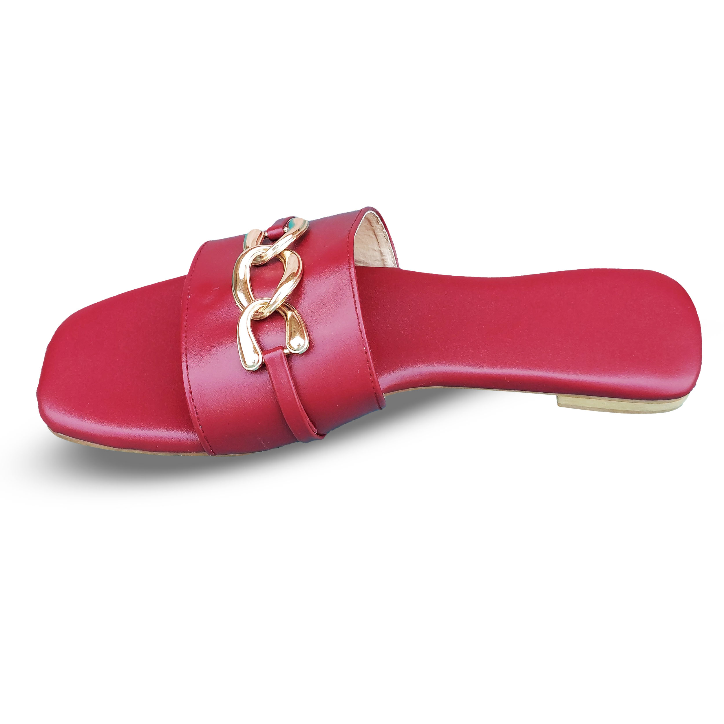 Royal Maroon Buckle Slides - Image 3