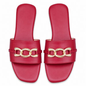 Royal Maroon Buckle Slides