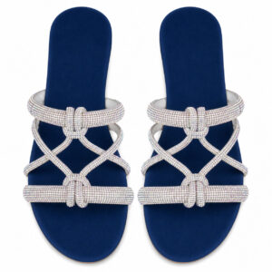 Elegance Crystal Strap Slippers