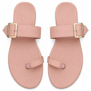 Elegant Buckle Strap Slippers