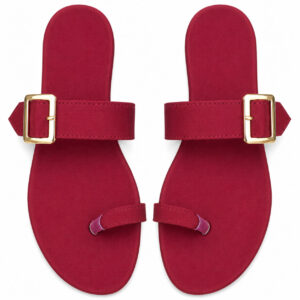 Elegant Buckle Strap Slippers