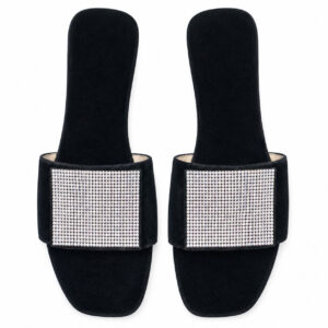 Midnight Glow Velvet Slides