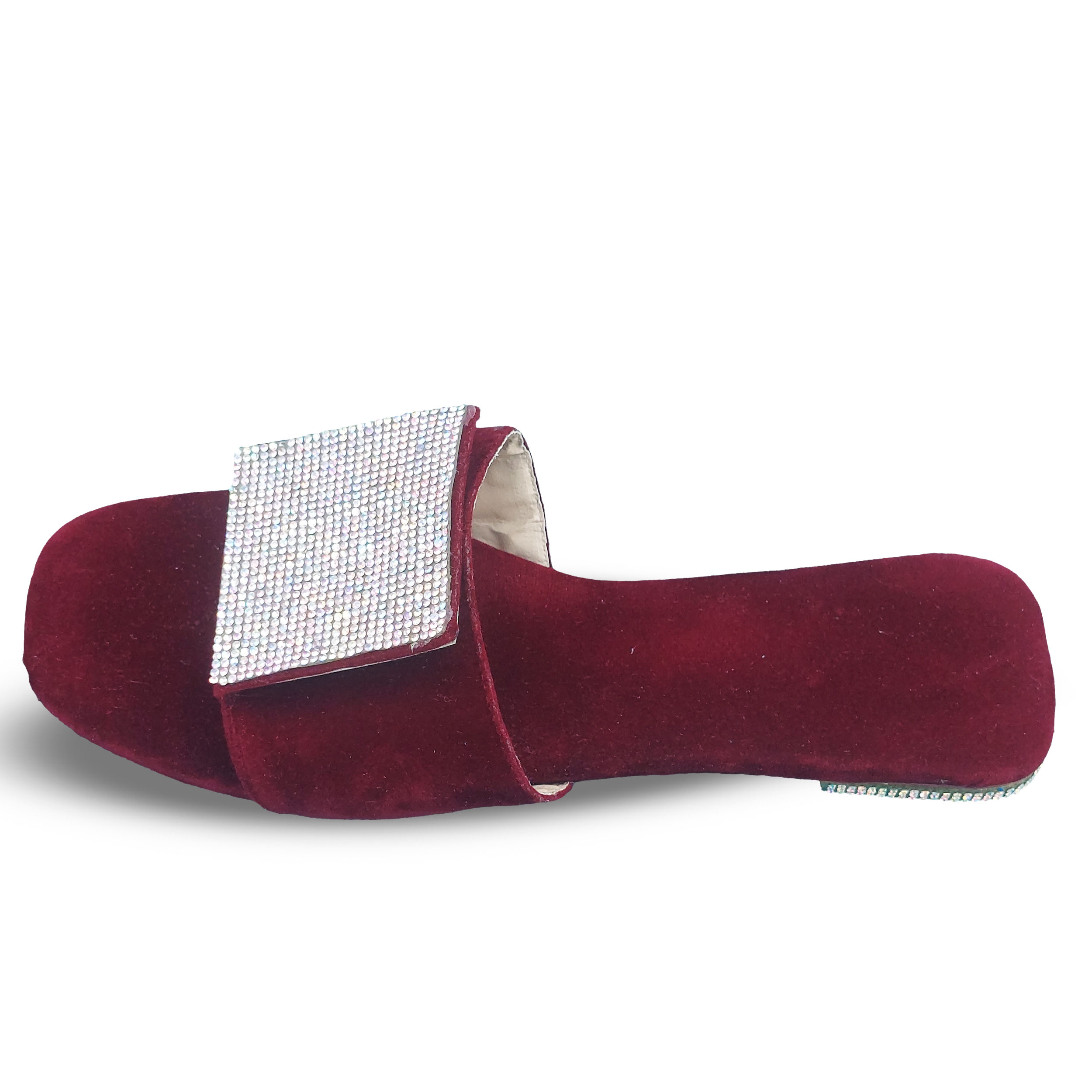 Midnight Glow Velvet Slides - Image 2