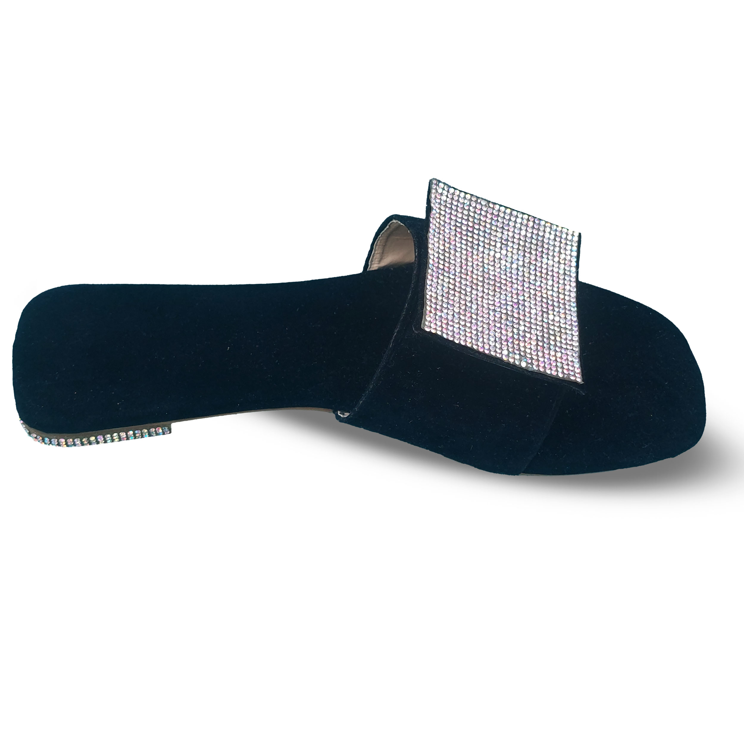 Midnight Glow Velvet Slides - Image 3