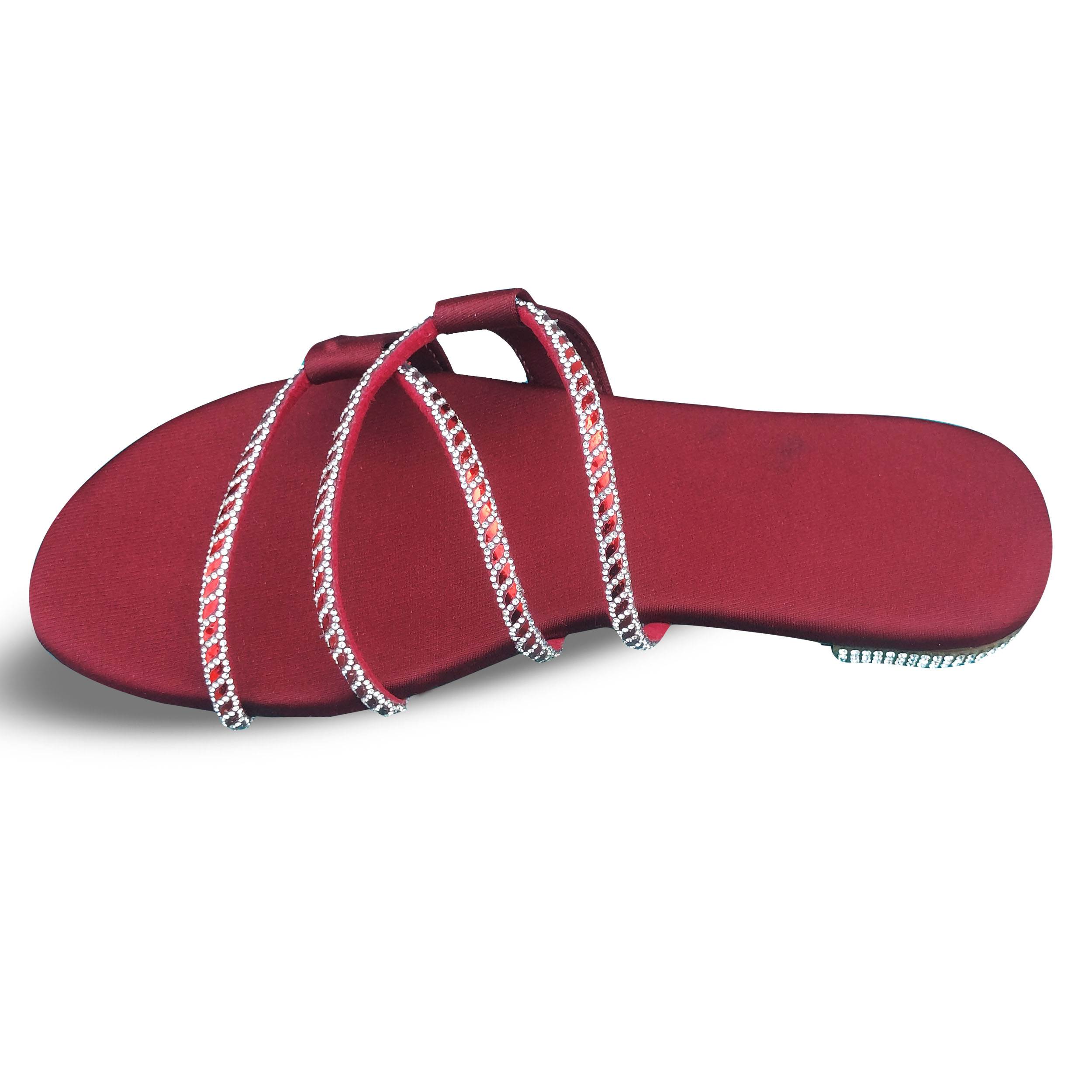 Glam Shine Rhinestone Chappals - Image 2