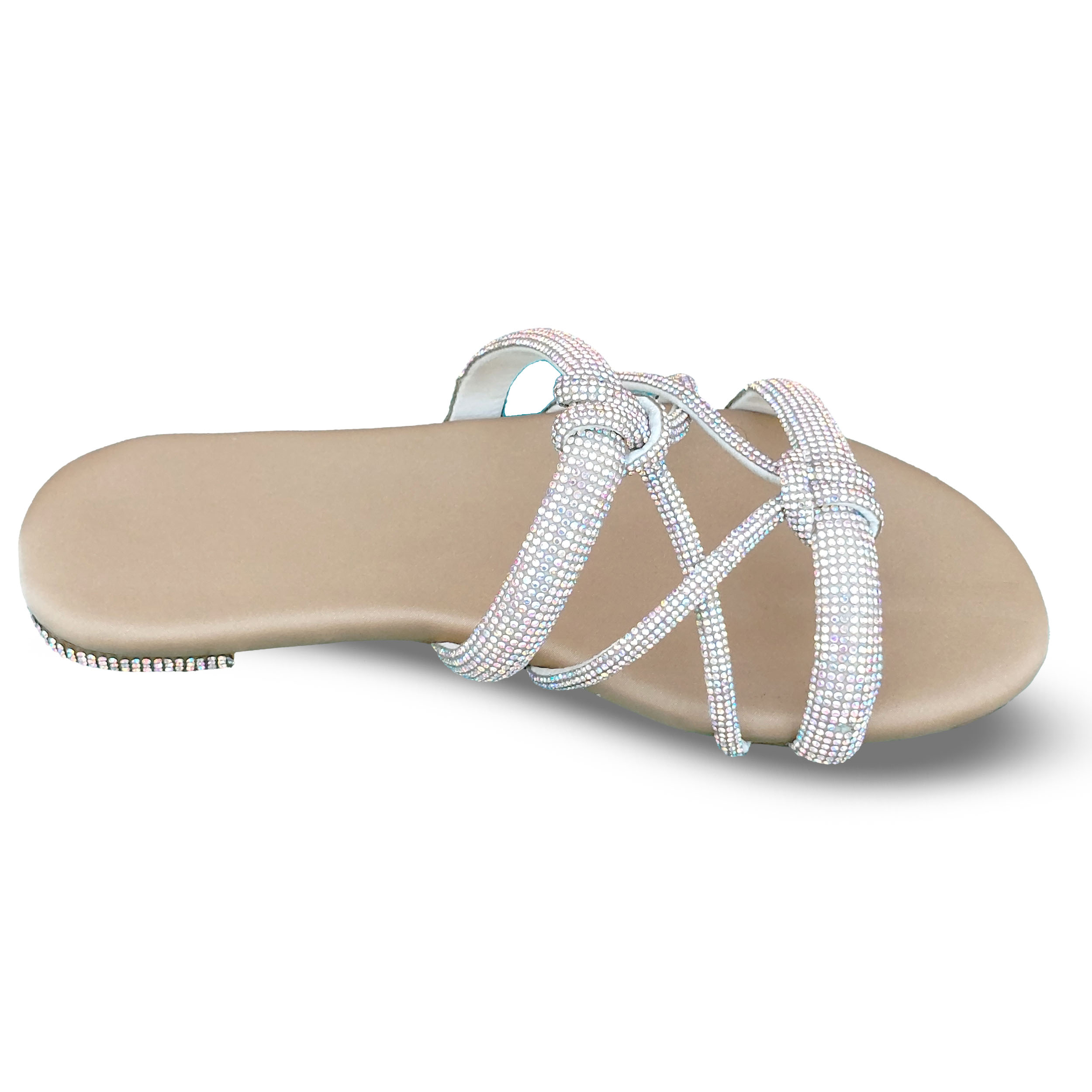 Elegance Crystal Strap Slippers - Image 3