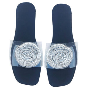 Elegance Crystal Strap Slippers
