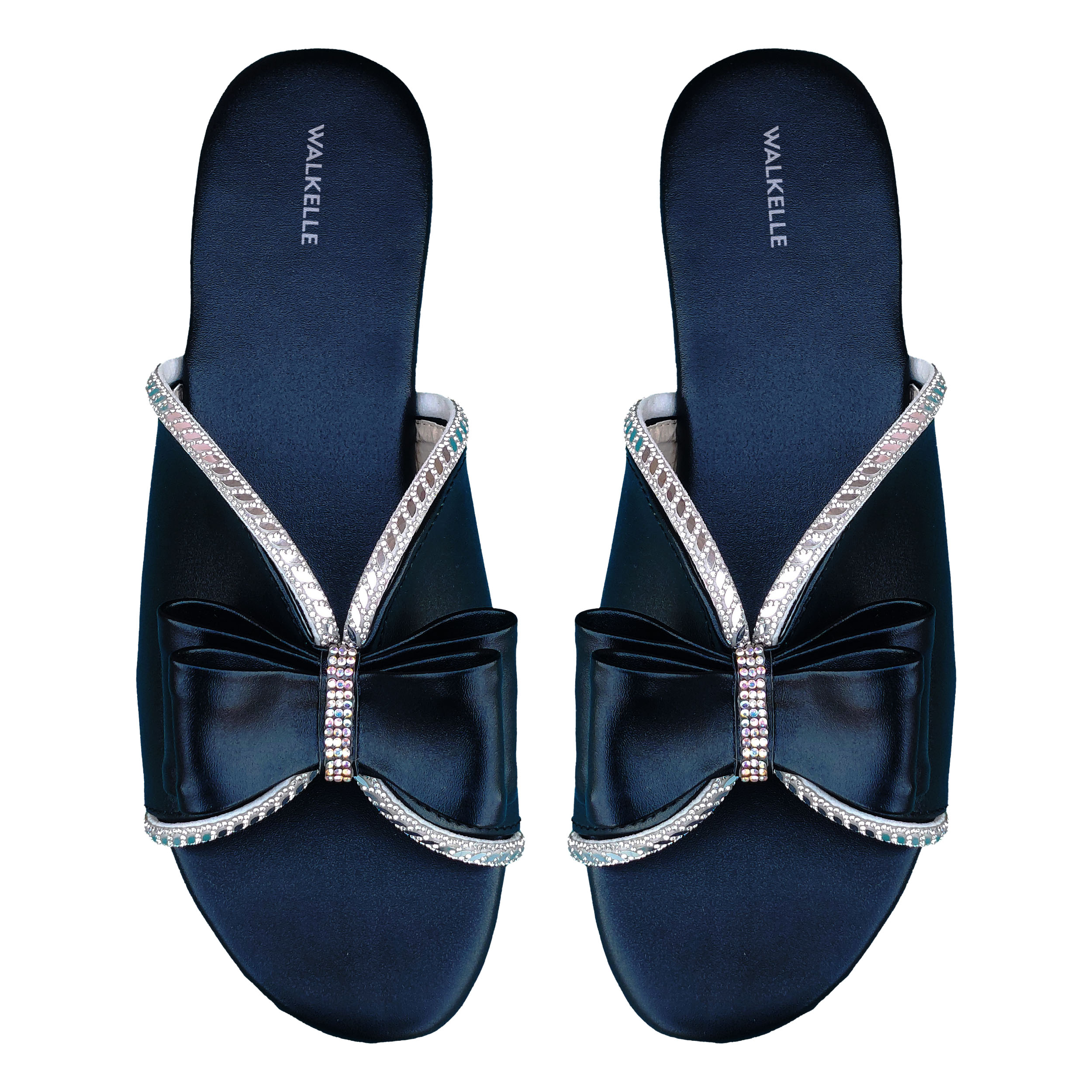 Crystal Butterfly Stripe Chappal