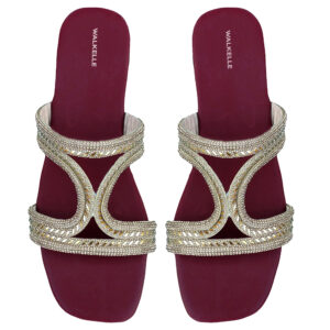 Celeste Diamond Strap Slippers