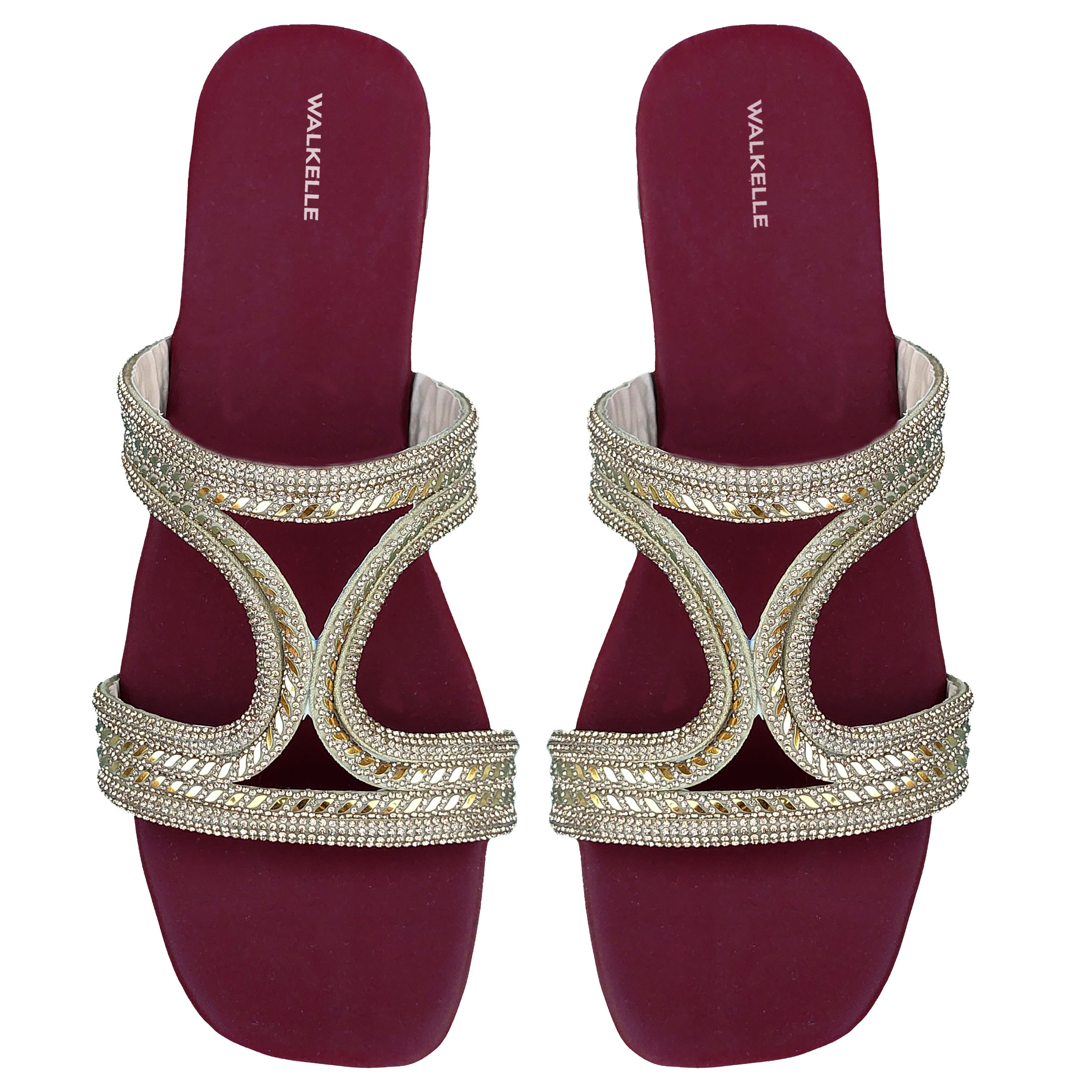 Celeste Diamond Strap Slippers