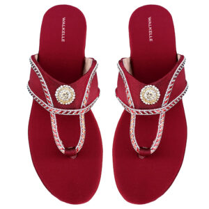 Queen’s Crystal Buckle Slippers