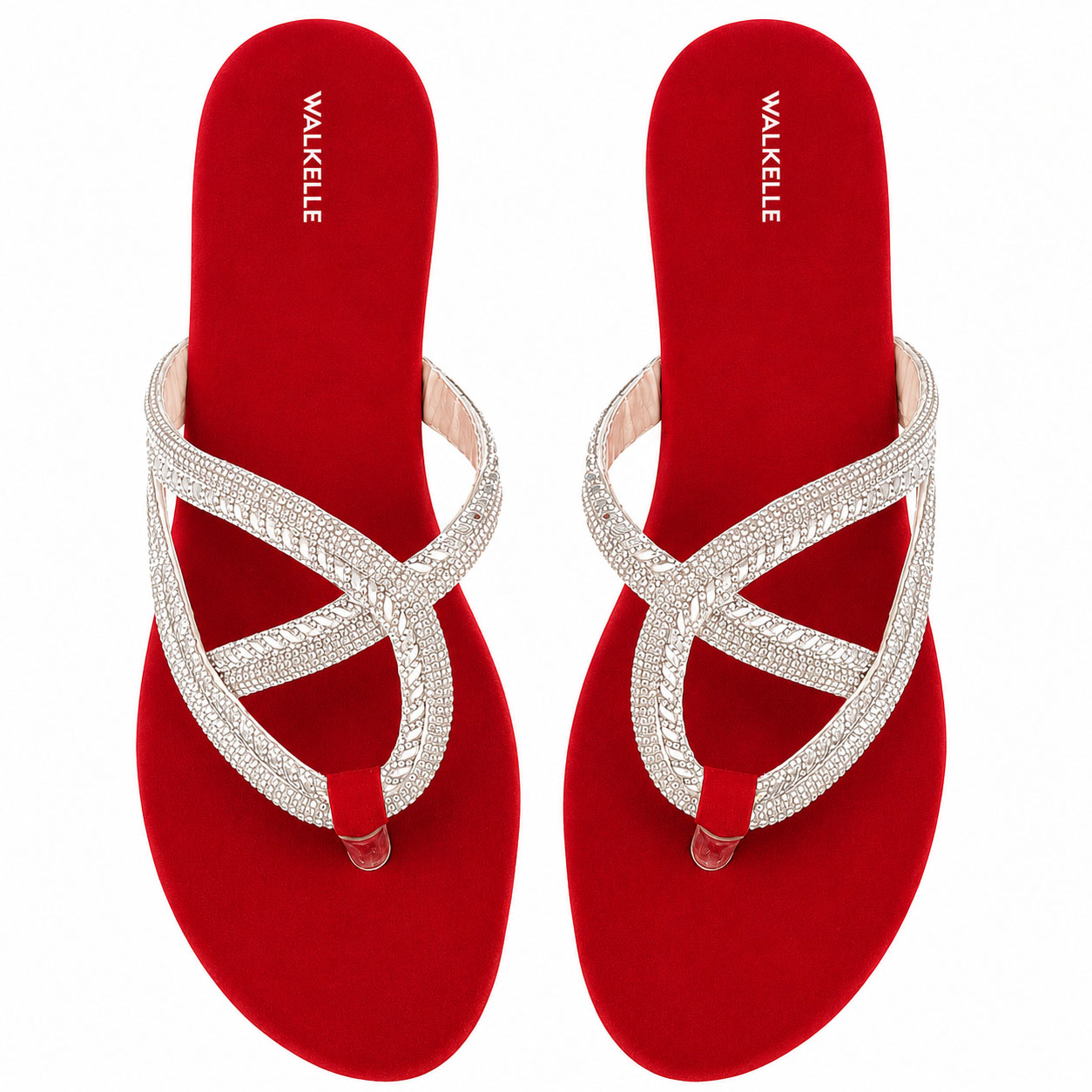 Luxury Crystal Buckle Slippers