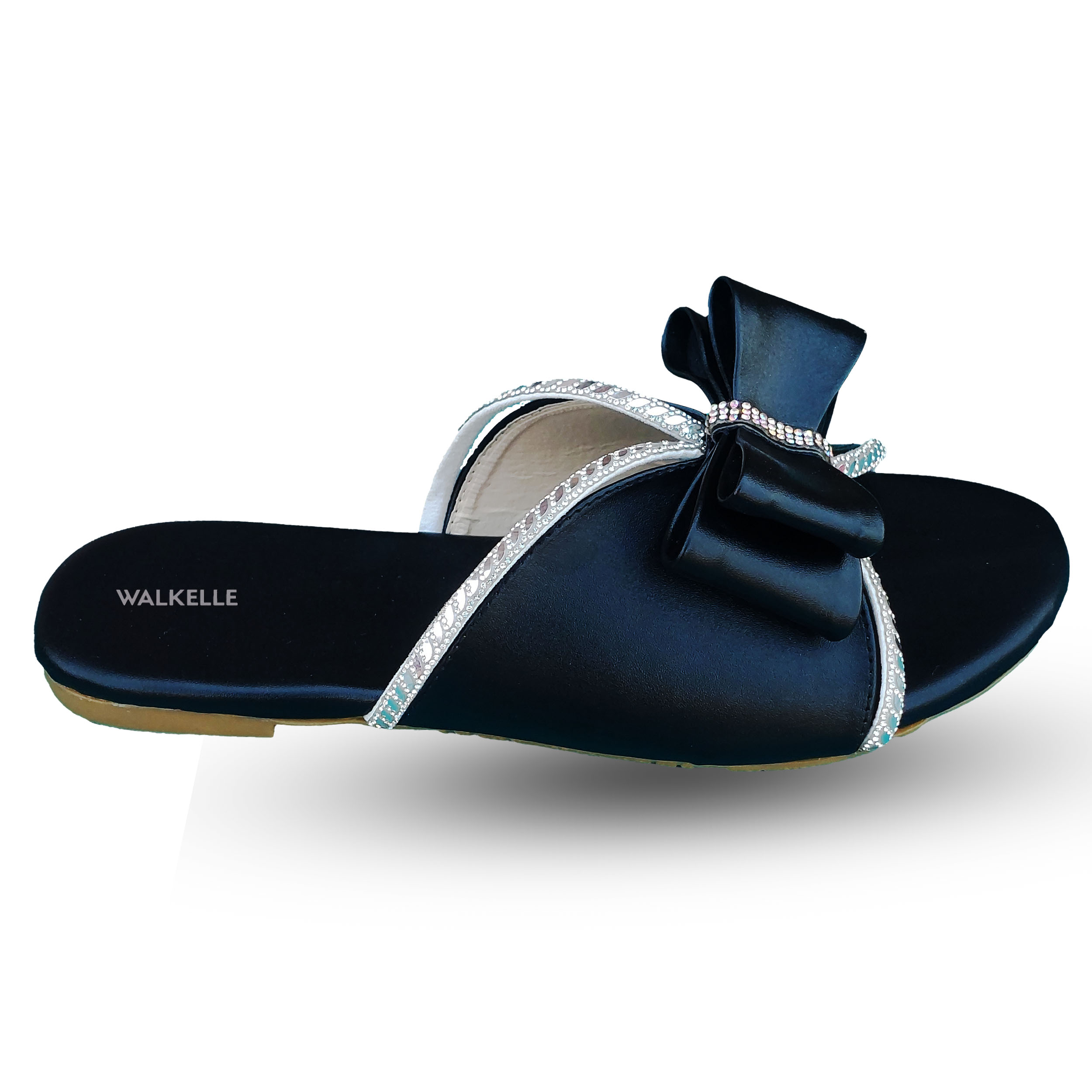 Crystal Butterfly Stripe Chappal - Image 3