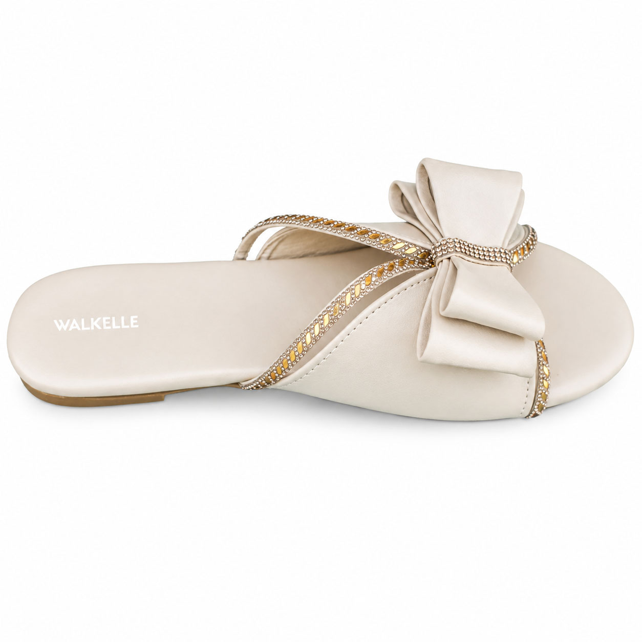 Crystal Butterfly Stripe Chappal - Image 2