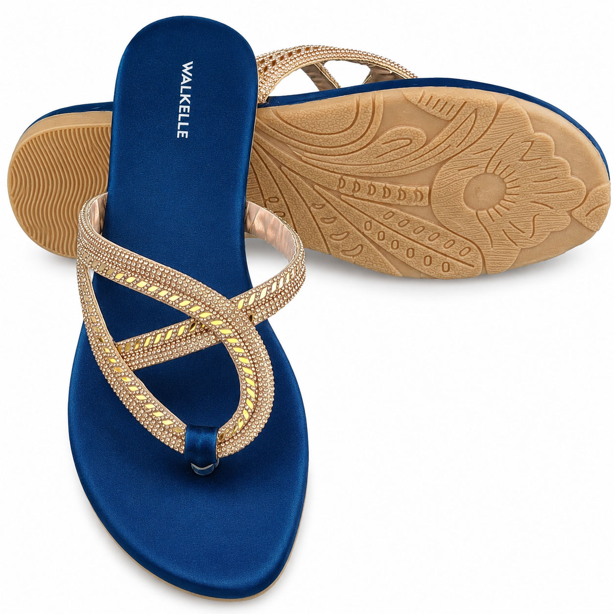 Luxury Crystal Buckle Slippers - Image 4