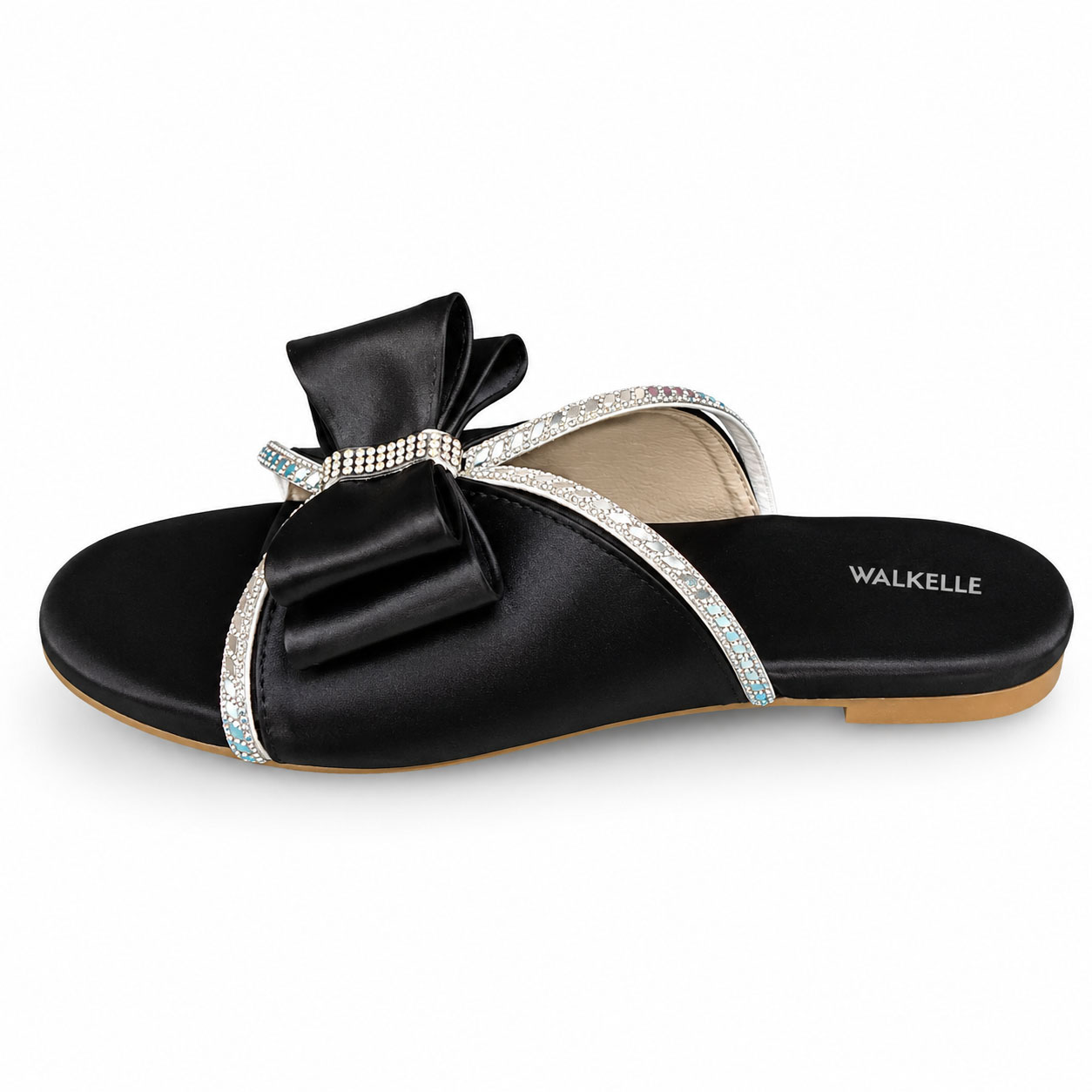 Crystal Butterfly Stripe Chappal - Image 2