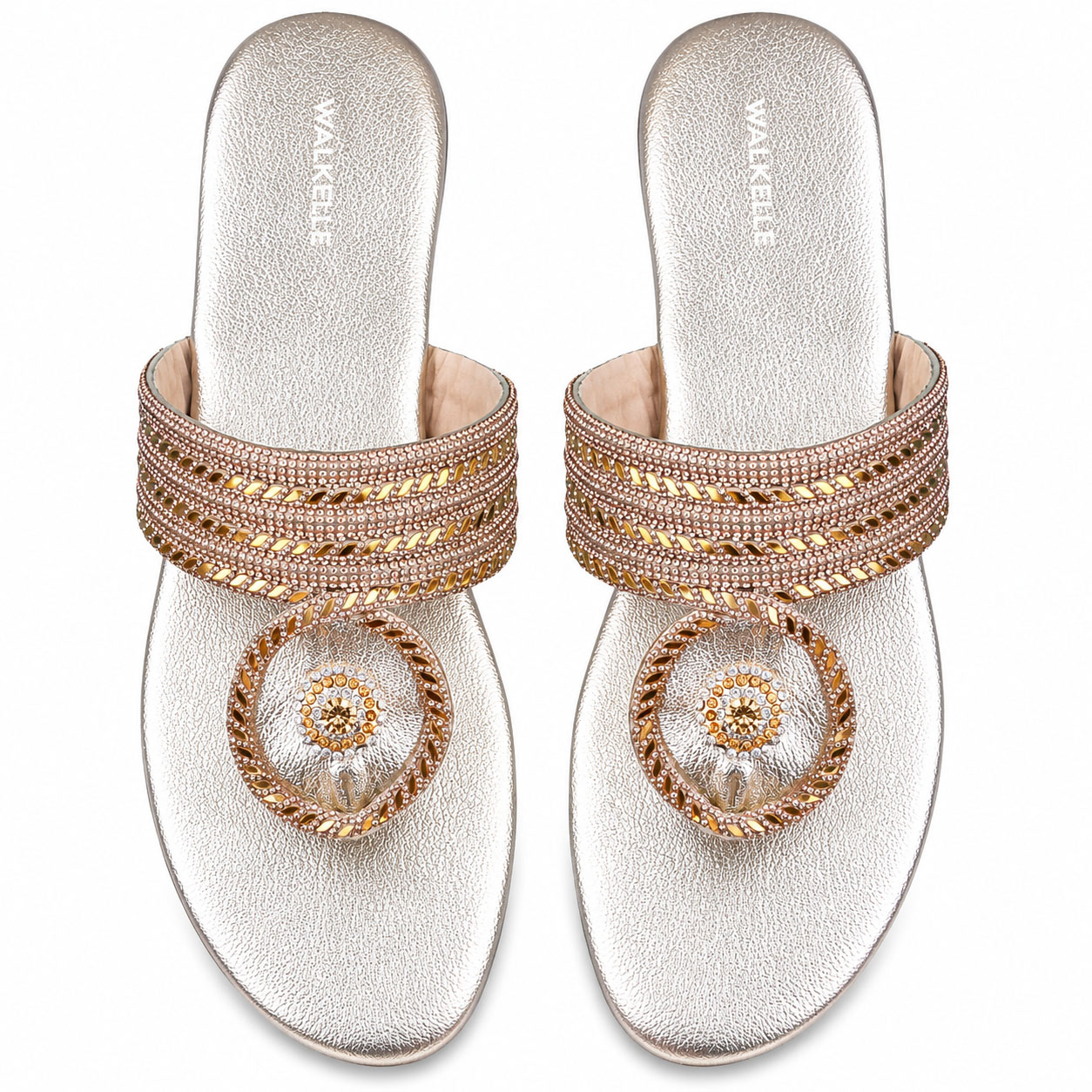 Glamora Rhinestone Buckle Slides