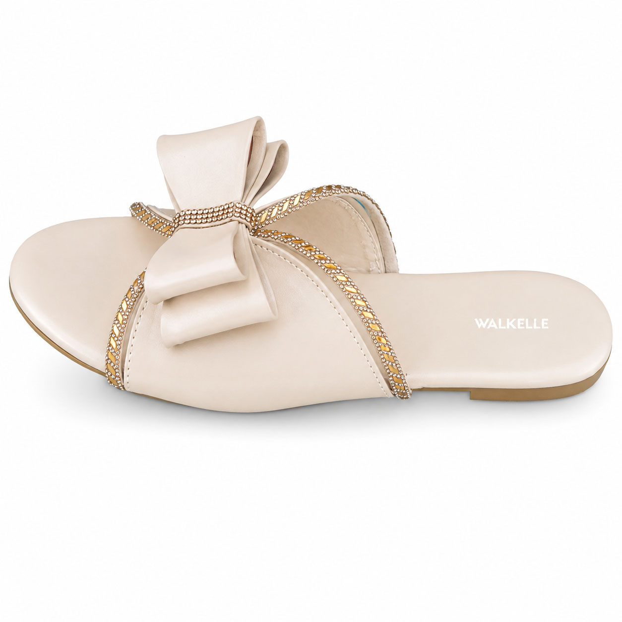Crystal Butterfly Stripe Chappal - Image 3