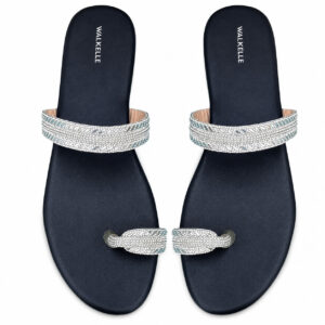 Platinum Sparkle Comfort Slides