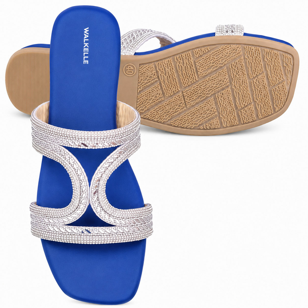 Celeste Diamond Strap Slippers - Image 4