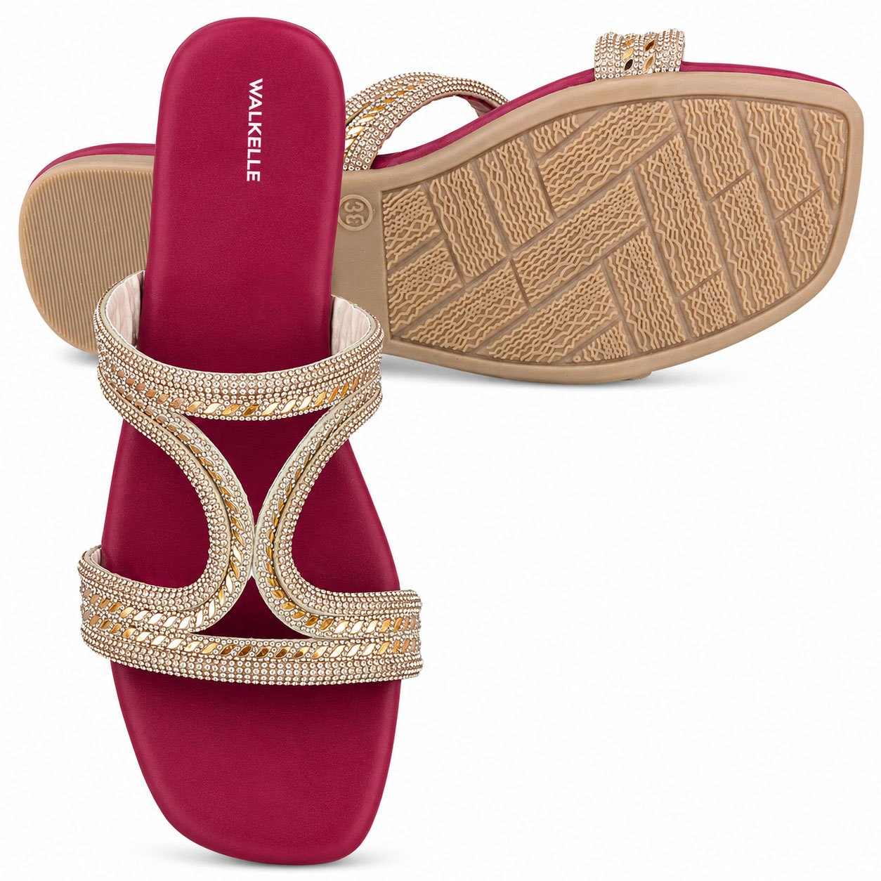 Celeste Diamond Strap Slippers - Image 4