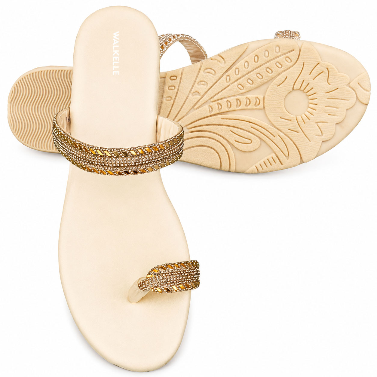 Platinum Sparkle Comfort Slides - Image 4
