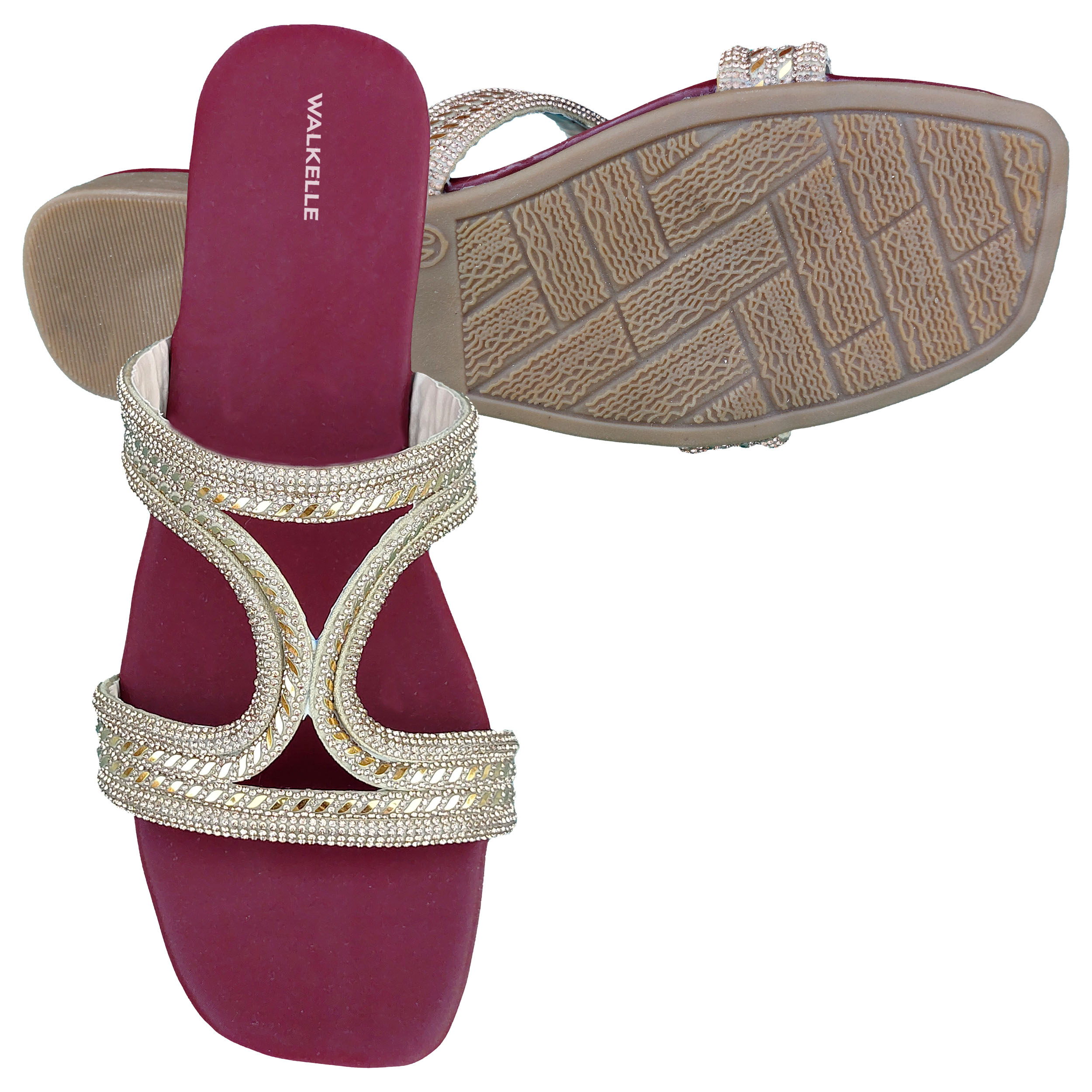 Celeste Diamond Strap Slippers - Image 4