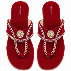 Queen’s Crystal Buckle Slippers