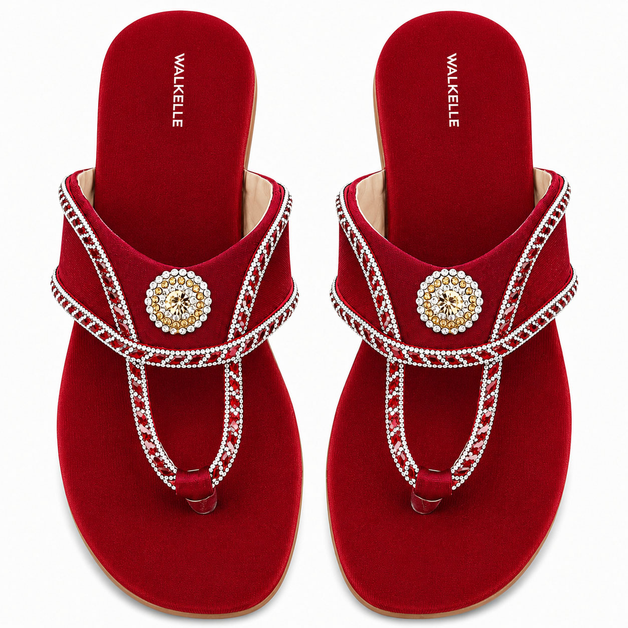 Queen’s Crystal Buckle Slippers