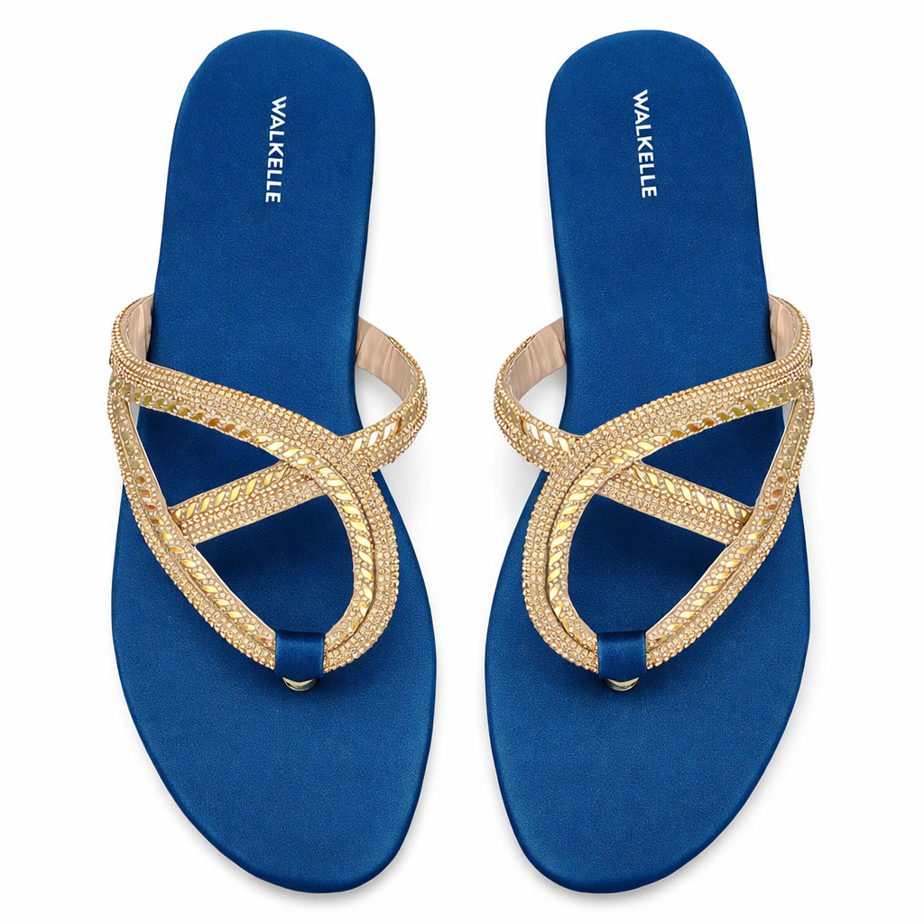Luxury Crystal Buckle Slippers
