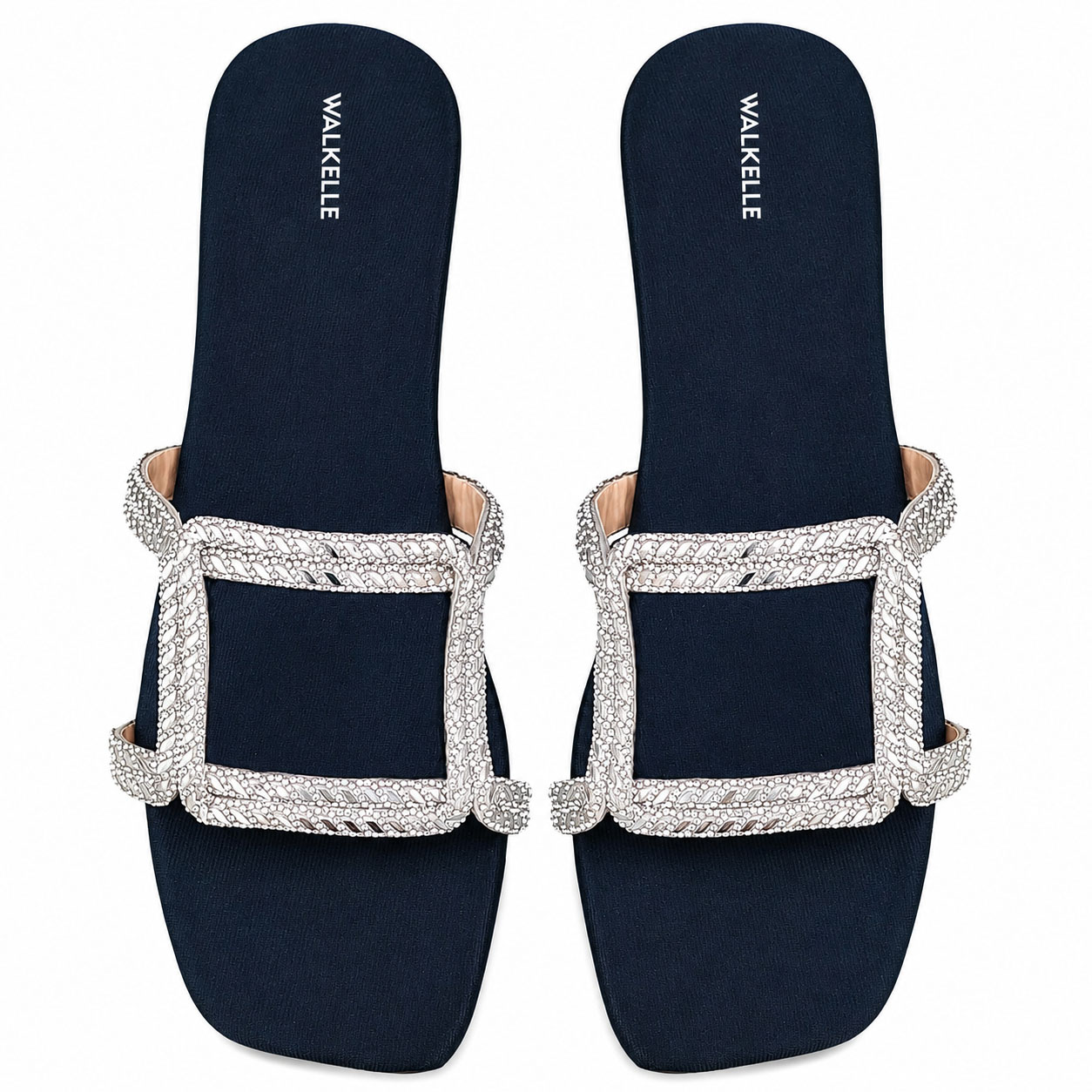 Diamond Frame Rhinestone Slides