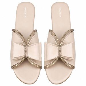 Crystal Butterfly Stripe Chappal