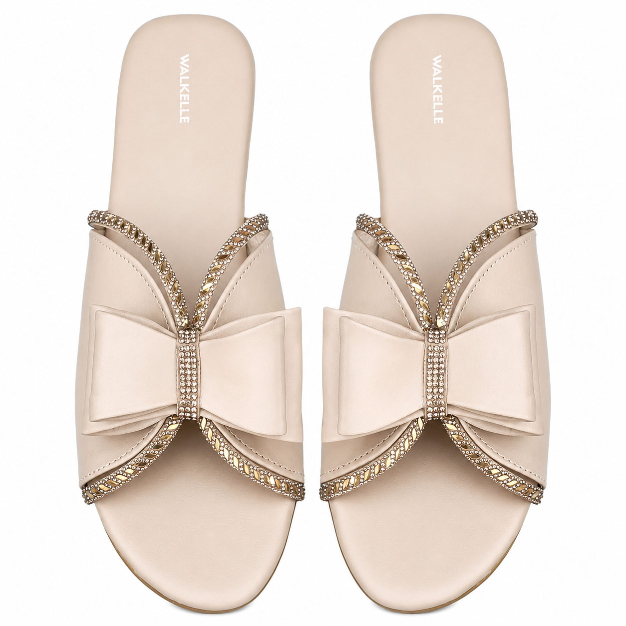 Crystal Butterfly Stripe Chappal