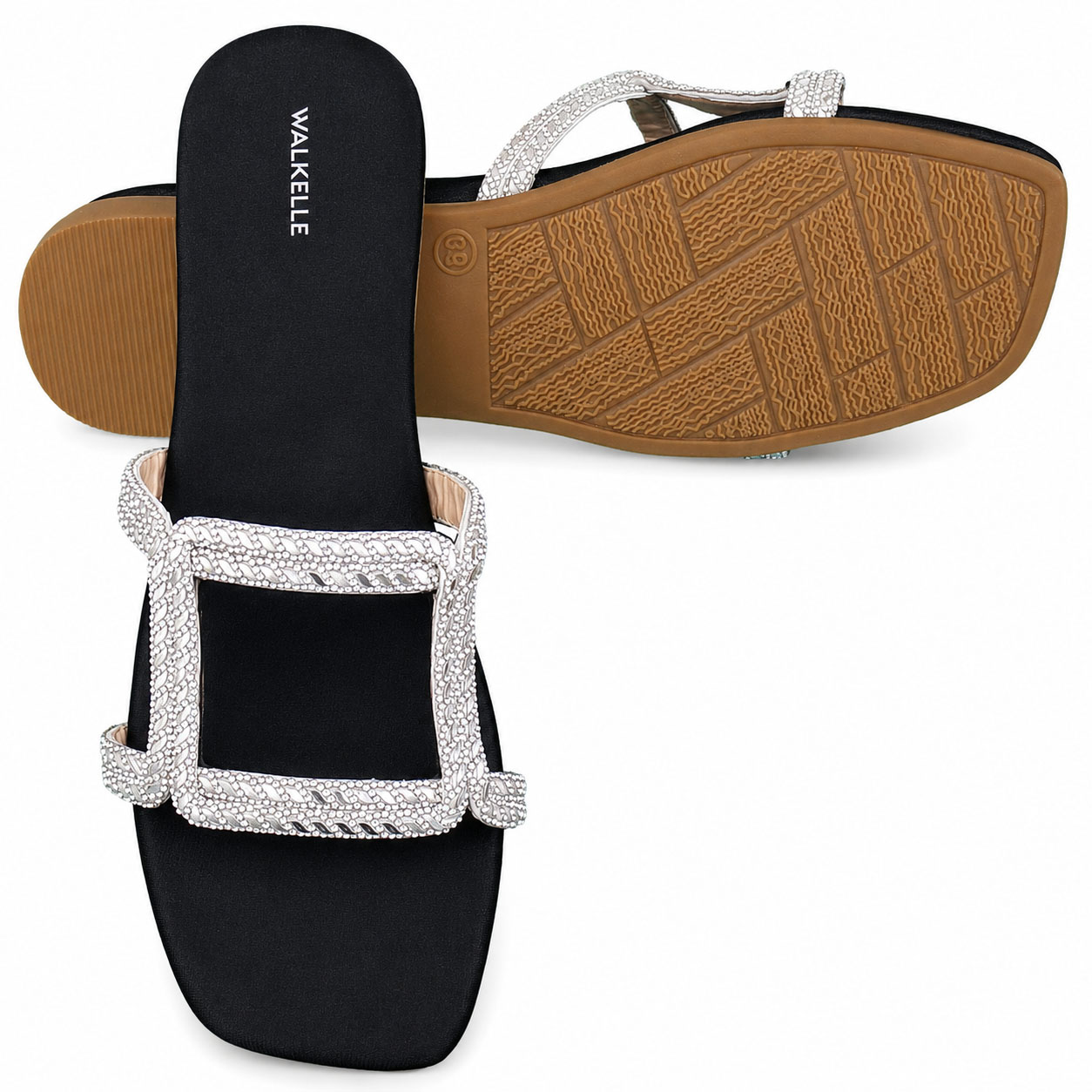 Diamond Frame Rhinestone Slides - Image 4