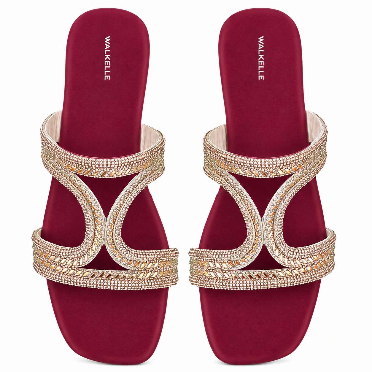 Celeste Diamond Strap Slippers