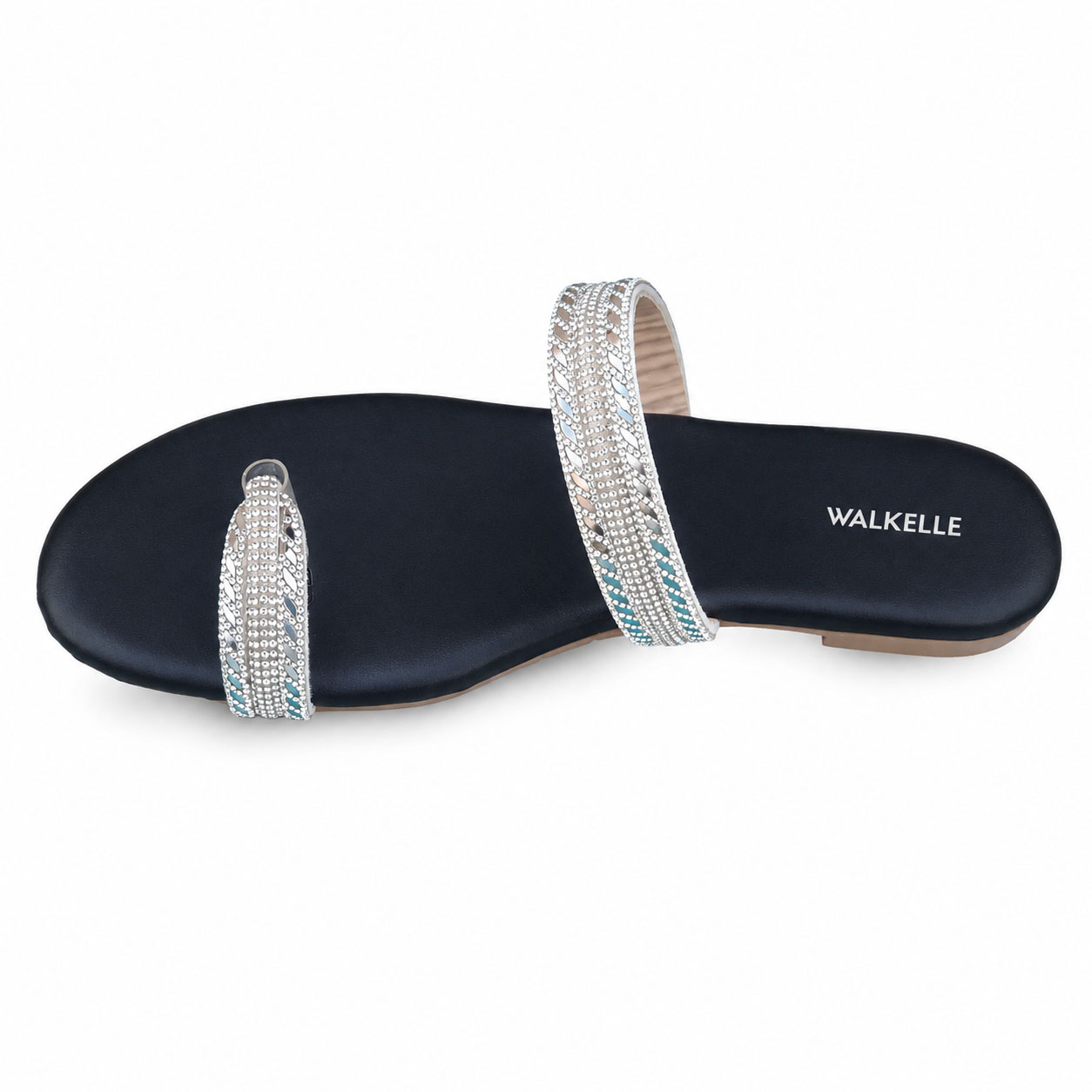 Platinum Sparkle Comfort Slides - Image 2